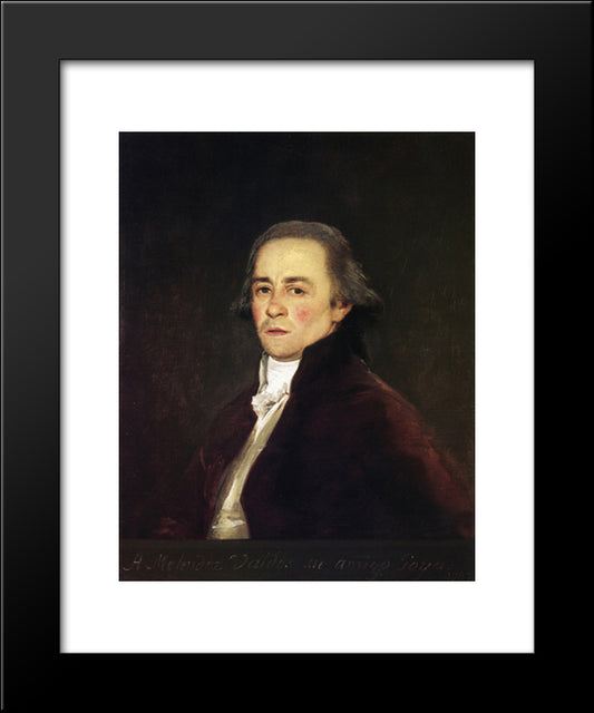 Juan Antonio Melendez Valdes 20x24 Black Modern Wood Framed Art Print Poster by Goya, Francisco