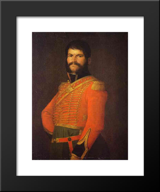 Juan Martin Diaz, Determined To 20x24 Black Modern Wood Framed Art Print Poster by Goya, Francisco