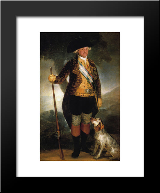 King Carlos Iv In Hunting Costume 20x24 Black Modern Wood Framed Art Print Poster by Goya, Francisco