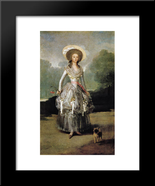 Marquesa Mariana De Pontejos 20x24 Black Modern Wood Framed Art Print Poster by Goya, Francisco