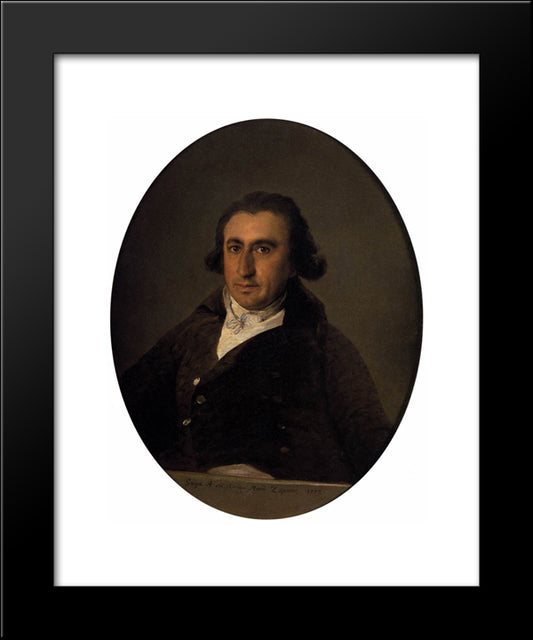 Mart­n Zapater 20x24 Black Modern Wood Framed Art Print Poster by Goya, Francisco