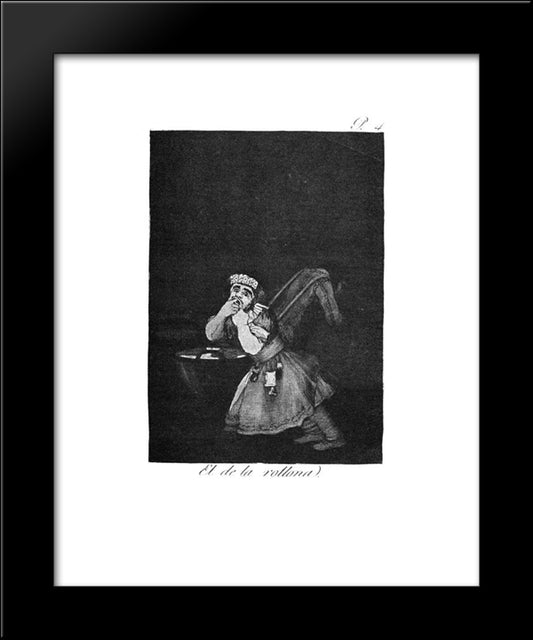 Nanny'S Boy 20x24 Black Modern Wood Framed Art Print Poster by Goya, Francisco