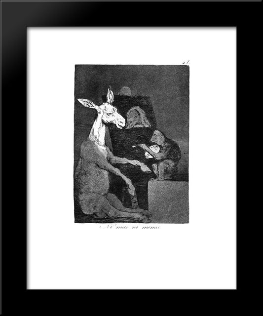 Neither More Nor Less 20x24 Black Modern Wood Framed Art Print Poster by Goya, Francisco