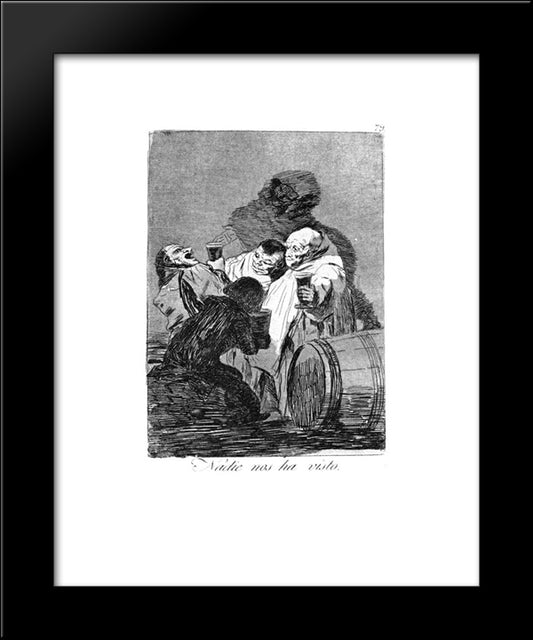 No One Has Seen Us 20x24 Black Modern Wood Framed Art Print Poster by Goya, Francisco