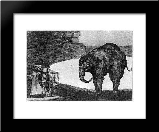 Other Laws By The People Or Beast Absurdity 20x24 Black Modern Wood Framed Art Print Poster by Goya, Francisco