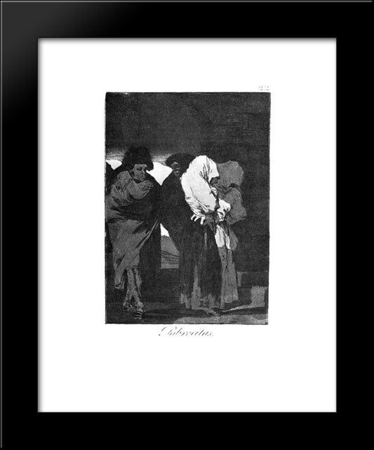 Poor Little Girls! 20x24 Black Modern Wood Framed Art Print Poster by Goya, Francisco