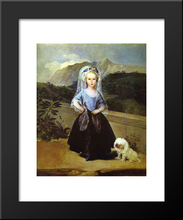 Portait Of Maria Teresa De Borbon Y Vallabriga 20x24 Black Modern Wood Framed Art Print Poster by Goya, Francisco