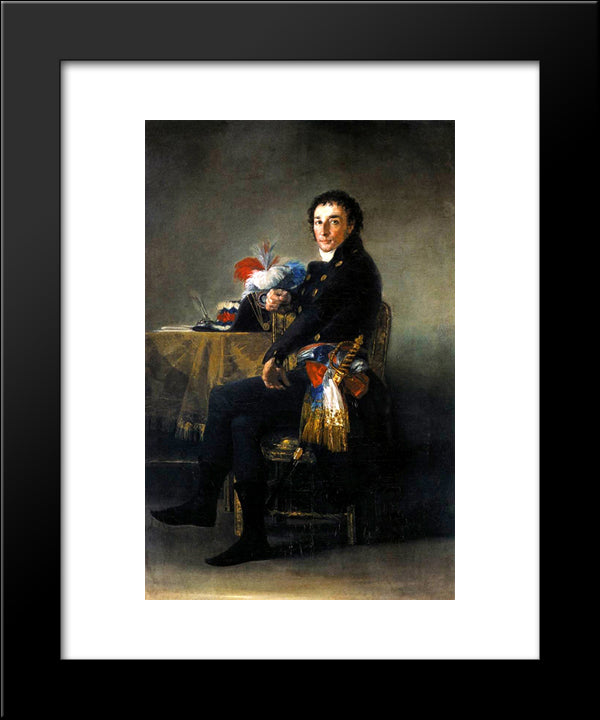 Portrait Of Ferdinand Guillemardet 20x24 Black Modern Wood Framed Art Print Poster by Goya, Francisco