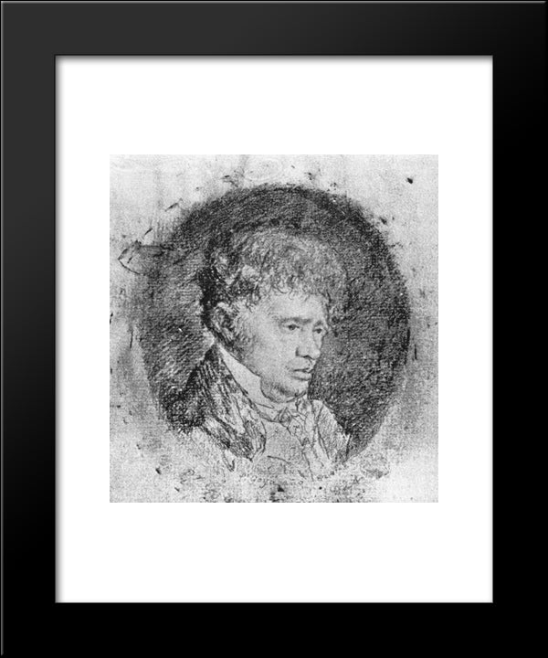 Portrait Of Javier Goya, The Artist'S Son 20x24 Black Modern Wood Framed Art Print Poster by Goya, Francisco