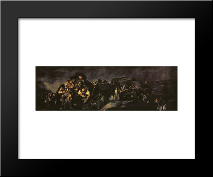 The Pilgrimage Of San Isidro 20x24 Black Modern Wood Framed Art Print Poster by Goya, Francisco