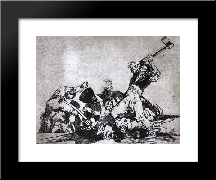 The Same 20x24 Black Modern Wood Framed Art Print Poster by Goya, Francisco