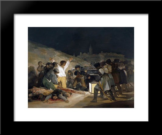 The Third Of May 1808 (Execution Of The Defenders Of Madrid) 20x24 Black Modern Wood Framed Art Print Poster by Goya, Francisco