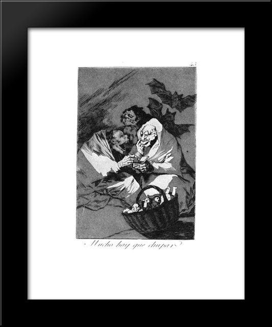 There Is A Lot To Suck 20x24 Black Modern Wood Framed Art Print Poster by Goya, Francisco