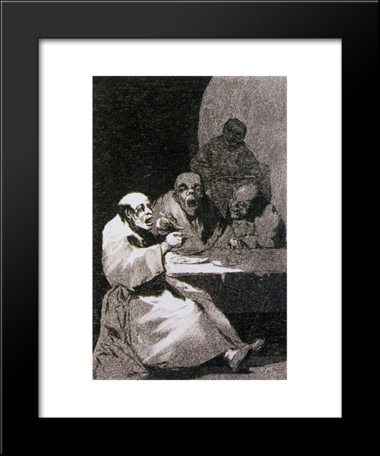 They Are Hot 20x24 Black Modern Wood Framed Art Print Poster by Goya, Francisco