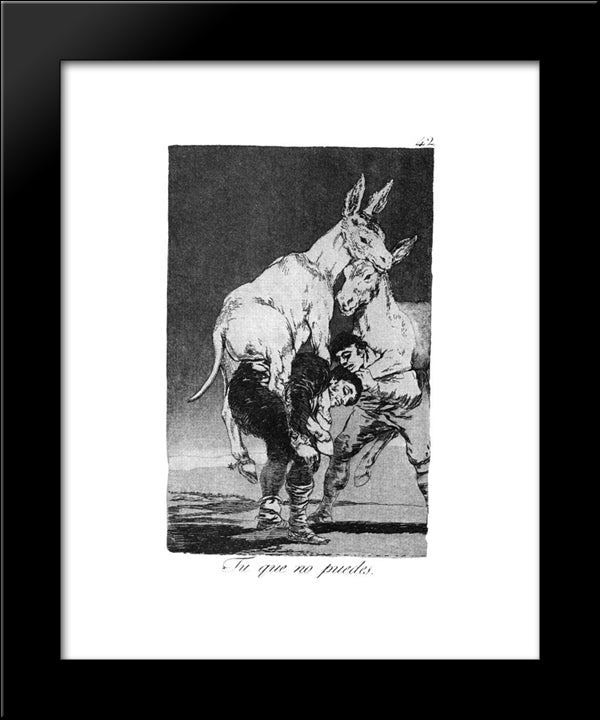 They Who Cannot 20x24 Black Modern Wood Framed Art Print Poster by Goya, Francisco