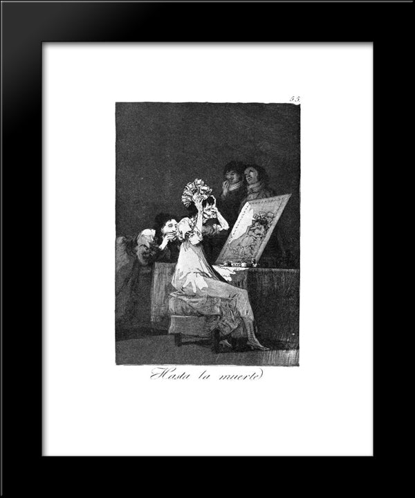 Till Death 20x24 Black Modern Wood Framed Art Print Poster by Goya, Francisco