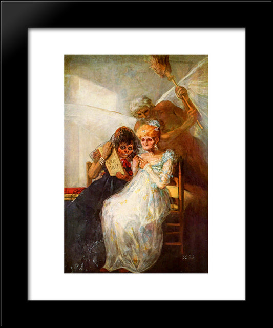 Time Of The Old Women 20x24 Black Modern Wood Framed Art Print Poster by Goya, Francisco