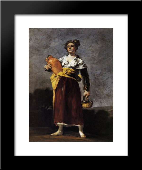 Water Carrier 20x24 Black Modern Wood Framed Art Print Poster by Goya, Francisco