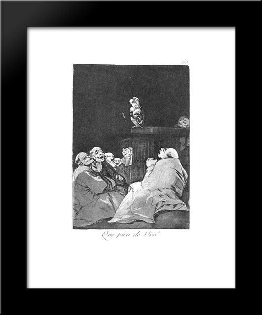 What A Golden Beak! 20x24 Black Modern Wood Framed Art Print Poster by Goya, Francisco