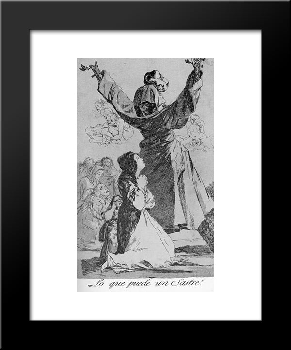 What A Tailor Can Do! 20x24 Black Modern Wood Framed Art Print Poster by Goya, Francisco