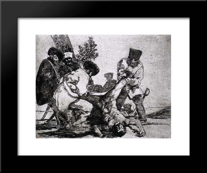 What More Can One Do 20x24 Black Modern Wood Framed Art Print Poster by Goya, Francisco