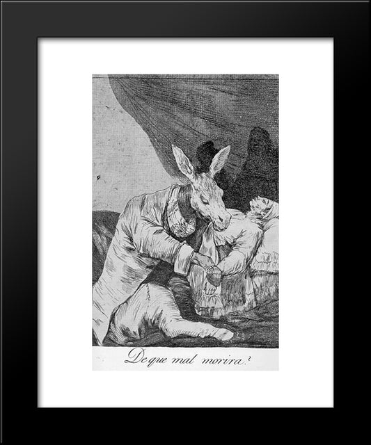 What Will He Die 20x24 Black Modern Wood Framed Art Print Poster by Goya, Francisco