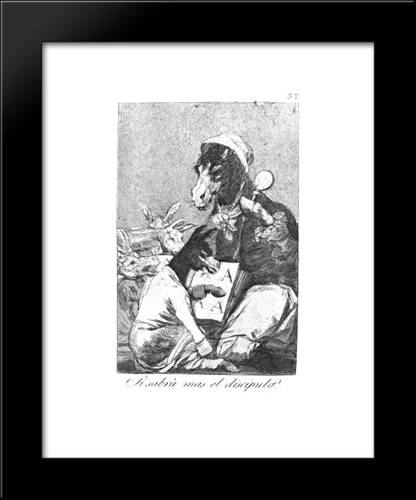 Will The Student Be Wiser 20x24 Black Modern Wood Framed Art Print Poster by Goya, Francisco