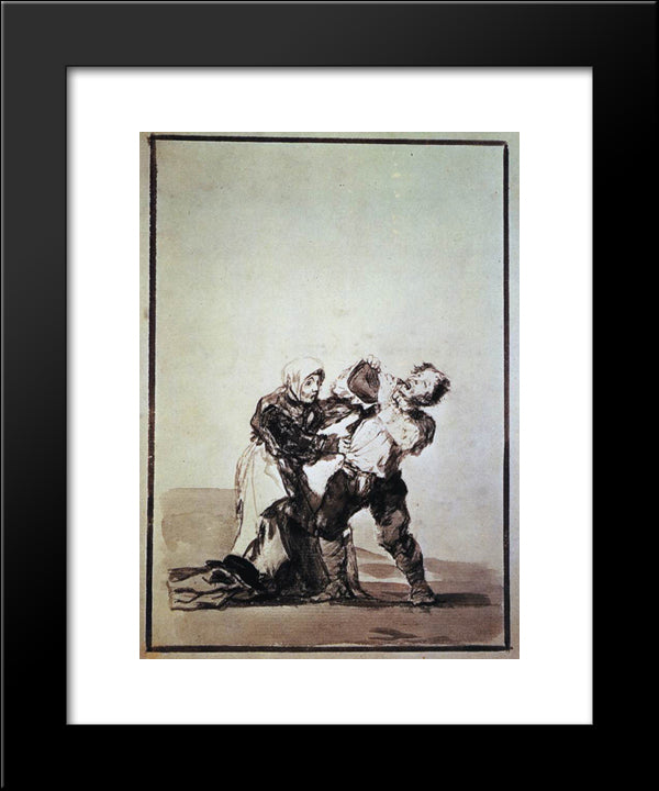 You'Ll See Later 20x24 Black Modern Wood Framed Art Print Poster by Goya, Francisco