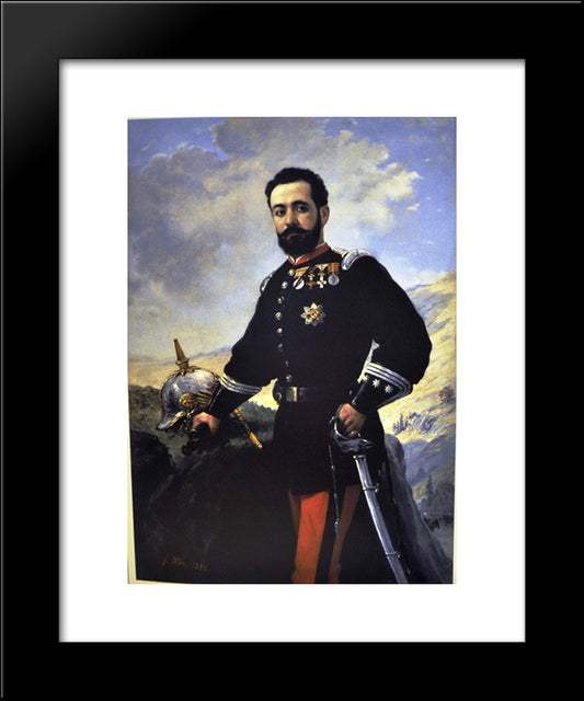 Coronel Francisco E. Contreras 20x24 Black Modern Wood Framed Art Print Poster by Oller, Francisco