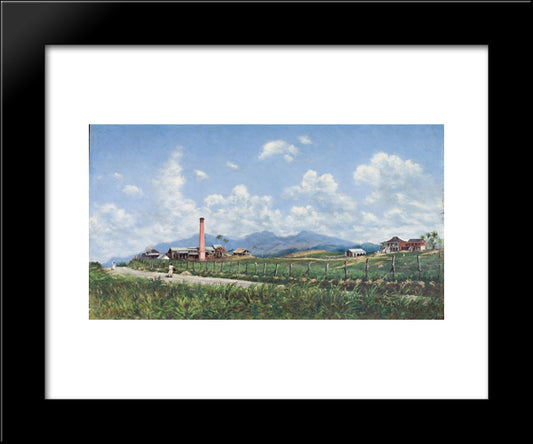 Hacienda Aurora 20x24 Black Modern Wood Framed Art Print Poster by Oller, Francisco