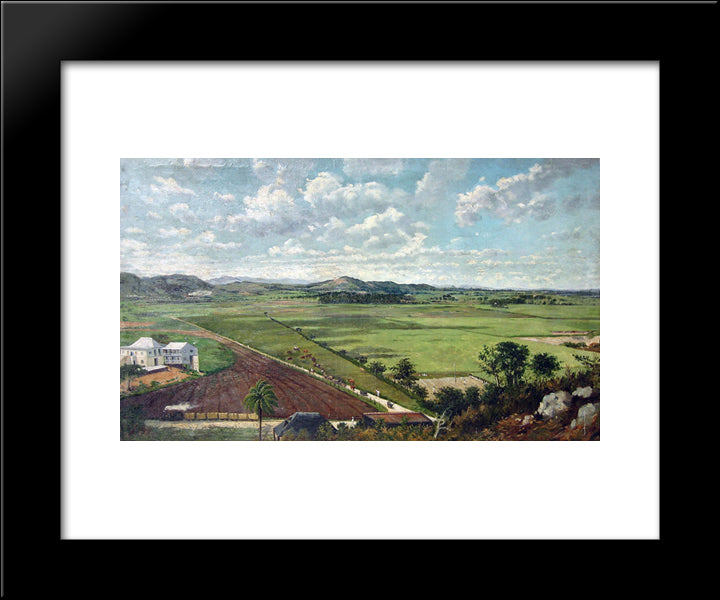 La Hacienda Buenavista En Ponce, Puerto Rico 20x24 Black Modern Wood Framed Art Print Poster by Oller, Francisco