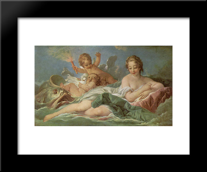 Birth Of Venus 20x24 Black Modern Wood Framed Art Print Poster by Boucher, Francois