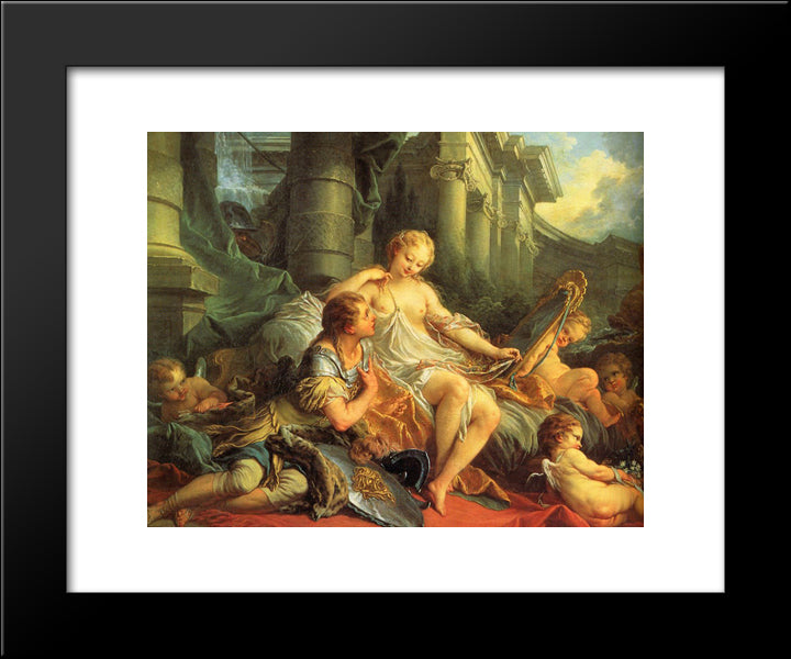 Rinaldo And Armida 20x24 Black Modern Wood Framed Art Print Poster by Boucher, Francois