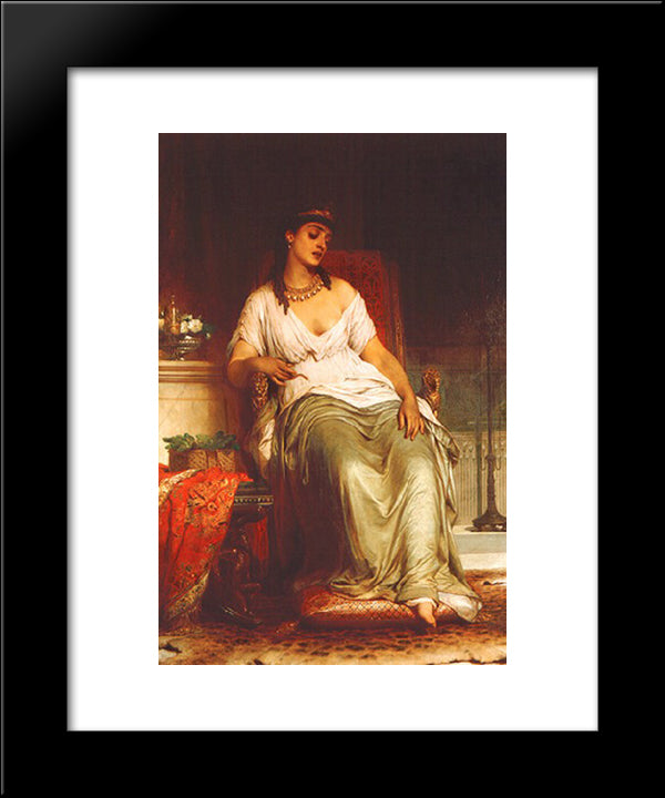 Cleopatra 20x24 Black Modern Wood Framed Art Print Poster by Dicksee, Frank