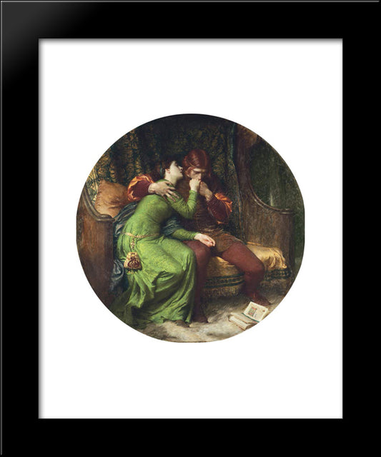 Paolo And Francesca 20x24 Black Modern Wood Framed Art Print Poster by Dicksee, Frank