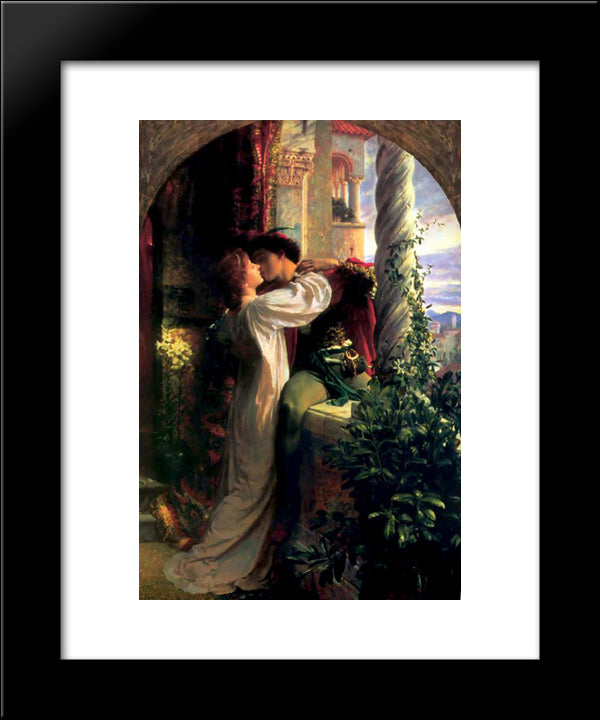 Romeo And Juliet 20x24 Black Modern Wood Framed Art Print Poster by Dicksee, Frank