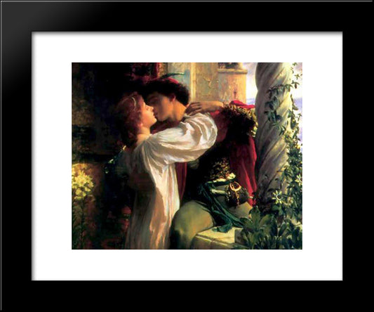 Romeo And Juliet (Detail) 20x24 Black Modern Wood Framed Art Print Poster by Dicksee, Frank