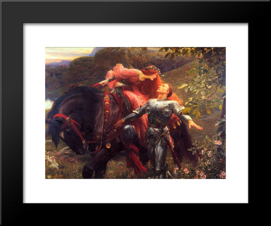 The Beautiful Lady Without Pity (La Belle Dame Sans Merci) 20x24 Black Modern Wood Framed Art Print Poster by Dicksee, Frank