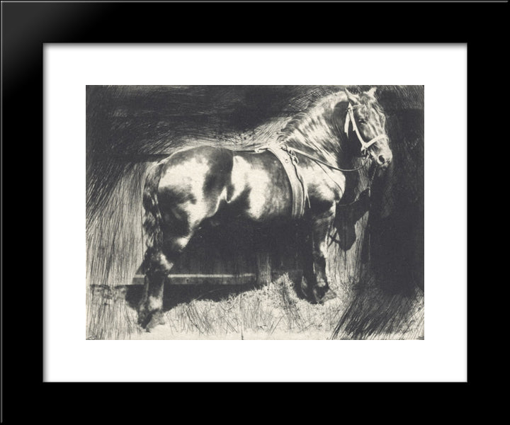 The Horse 20x24 Black Modern Wood Framed Art Print Poster by Eugene, Frank