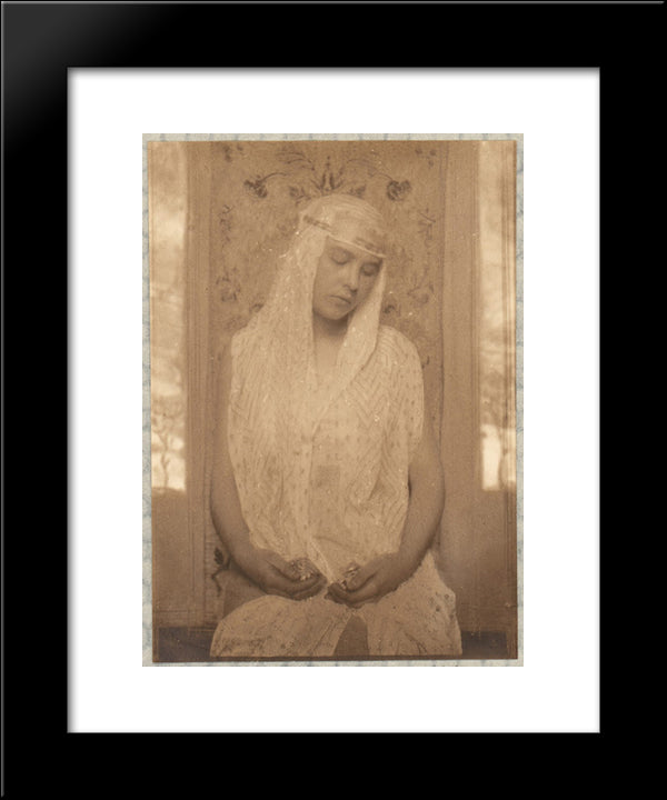 The Oriental Bride 20x24 Black Modern Wood Framed Art Print Poster by Eugene, Frank