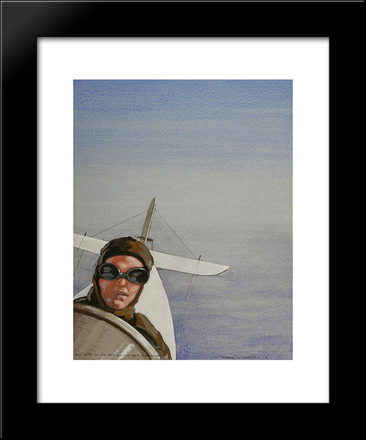 What Greets The Eye When You Look Back At The Pilot 20x24 Black Modern Wood Framed Art Print Poster by Johnston, Frank