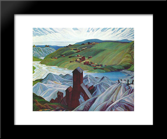 A Northern Silver Mine 20x24 Black Modern Wood Framed Art Print Poster by Carmichael, Franklin