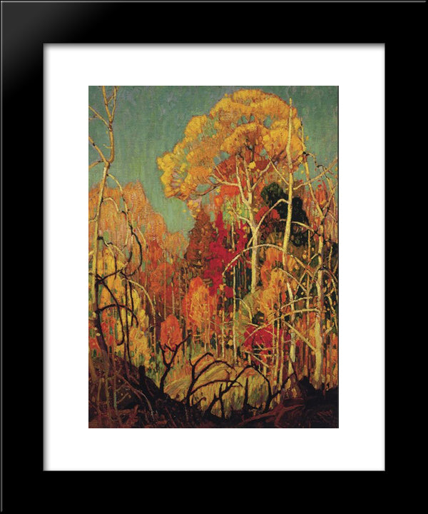 Autumn In Orillia 20x24 Black Modern Wood Framed Art Print Poster by Carmichael, Franklin