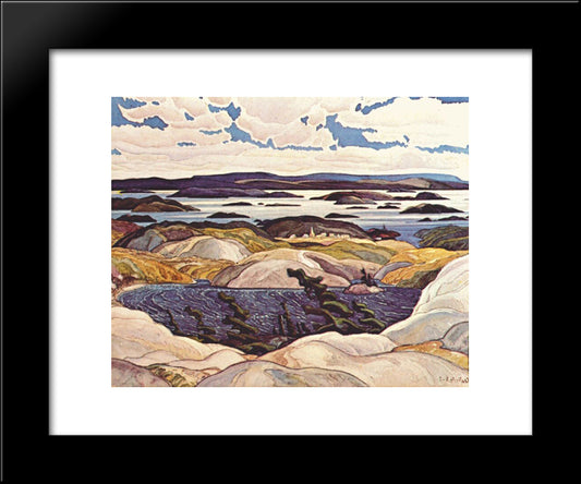 Bay Of Islands 20x24 Black Modern Wood Framed Art Print Poster by Carmichael, Franklin