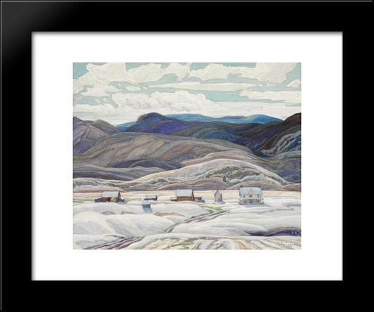 Bisset Farm 20x24 Black Modern Wood Framed Art Print Poster by Carmichael, Franklin