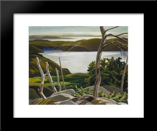 Frood Lake 20x24 Black Modern Wood Framed Art Print Poster by Carmichael, Franklin