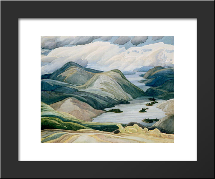 Grace Lake 20x24 Black Modern Wood Framed Art Print Poster by Carmichael, Franklin