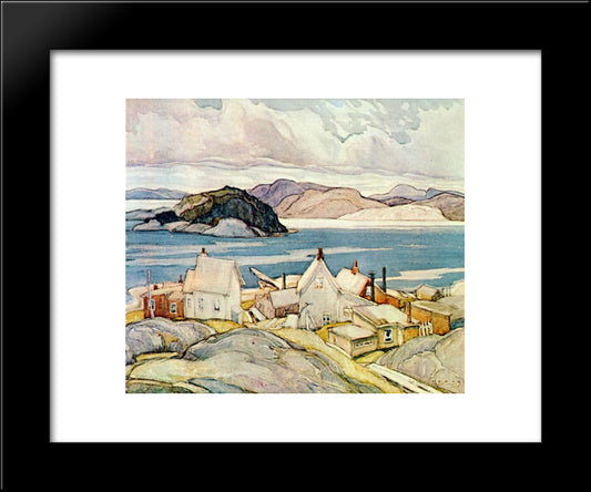 Jackknife Village 20x24 Black Modern Wood Framed Art Print Poster by Carmichael, Franklin