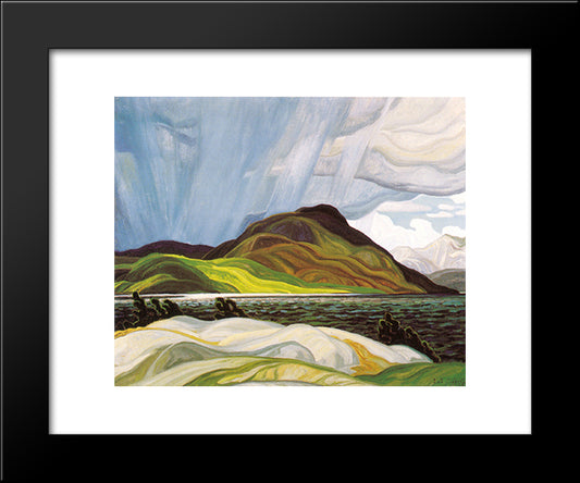 Lake Wabagishik 20x24 Black Modern Wood Framed Art Print Poster by Carmichael, Franklin
