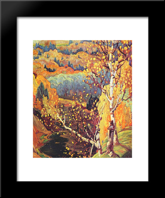 October Gold 20x24 Black Modern Wood Framed Art Print Poster by Carmichael, Franklin